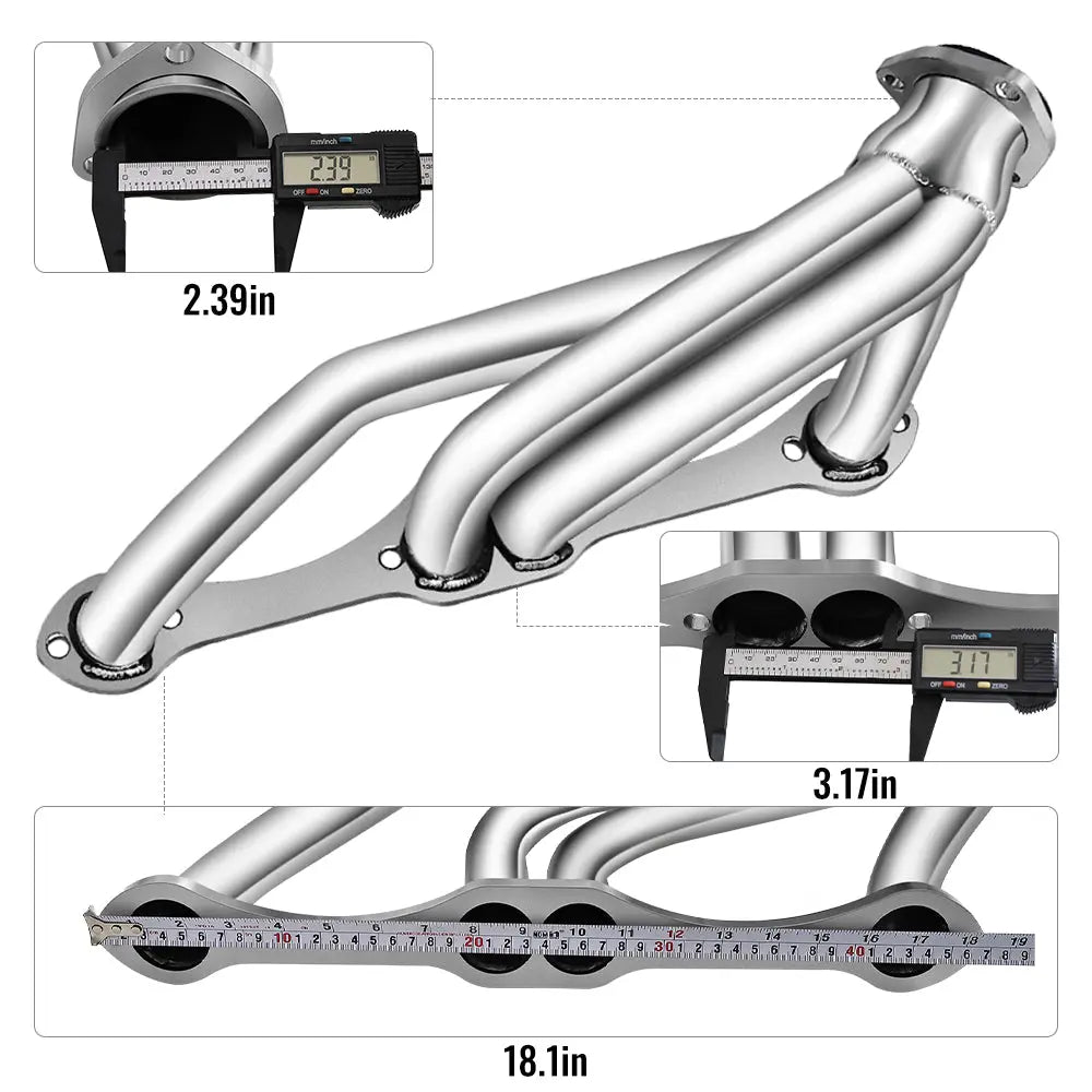 Exhaust Headers For 1982-2002 Chevy S10 / S15 / Blazer SBC V8 283 302 305 307 327 350 400 Engine 2WD Flashark