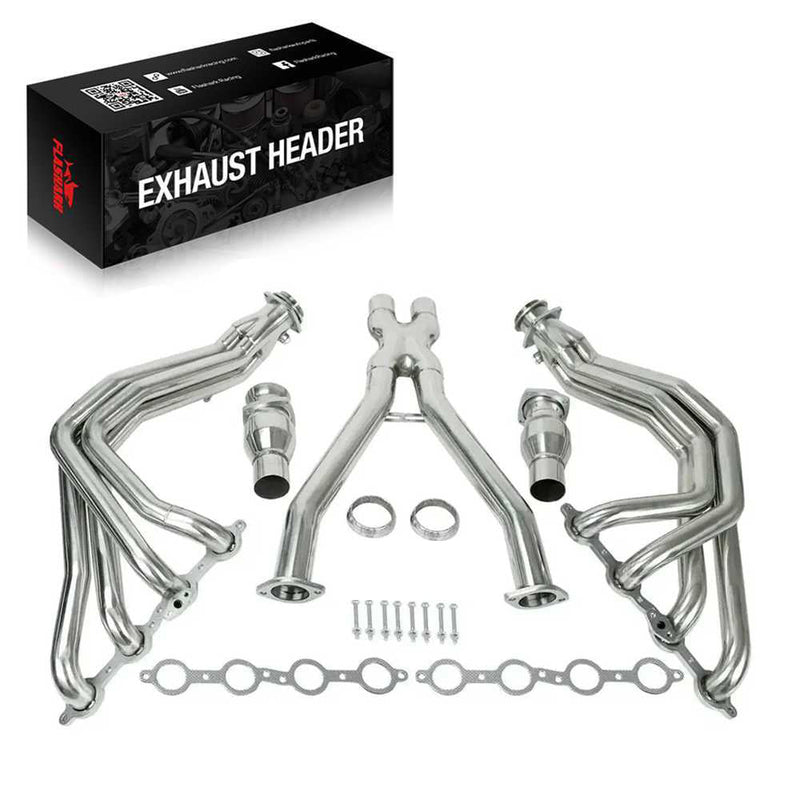 Long Tube Exhaust Headers for 1997-2004 Chevy C5 Corvette Base & Z06 LS1/LS6 5.7L Flashark