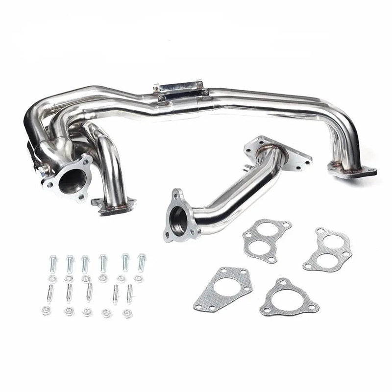 Exhaust Header Up Pipe All in One Kit for 2002-2007 Subaru Impreza WRX/STi Sedan/Wagon 4-Door 2.0L 2.5L Flashark