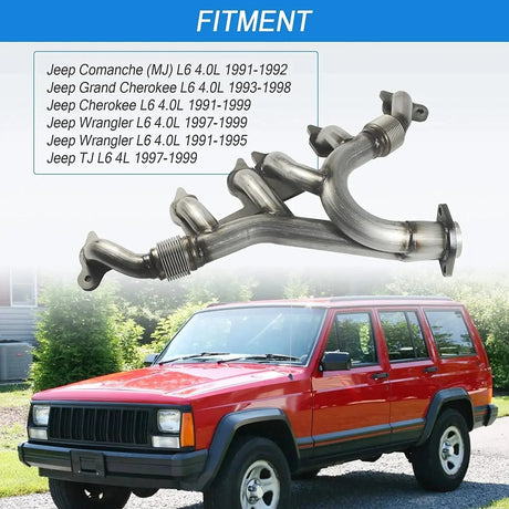 Exhaust Manifold for 1991-1999 Jeep Grand Cherokee Wrangler 4.0L Engine Dorman 674-196 Flashark