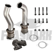 Exhaust Up-Pipe for 1999.5-2003 7.3L Ford Powerstroke Turbo Pedestal Ebp Valve 5+5 Wheel & Up Pipes Flashark