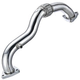 For 2008-2010 6.4L Ford Powerstroke Diesel Heavy Duty Polished Exhaust Up-Pipe Flashark