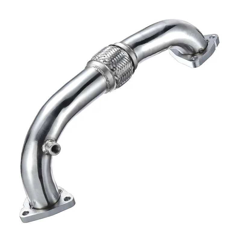 For 2008-2010 6.4L Ford Powerstroke Diesel Heavy Duty Polished Exhaust Up-Pipe Flashark
