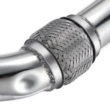For 2008-2010 6.4L Ford Powerstroke Diesel Heavy Duty Polished Exhaust Up-Pipe Flashark