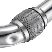 For 2008-2010 6.4L Ford Powerstroke Diesel Heavy Duty Polished Exhaust Up-Pipe Flashark