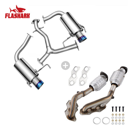 Exhaust Manifold Catalytic Converter Kit for 2006 - 2017 Lexus IS250/IS350/GS350/RC350 2.5L/3.5L V6 2PC-Direct Fit，E.P.A. Compliant Flashark