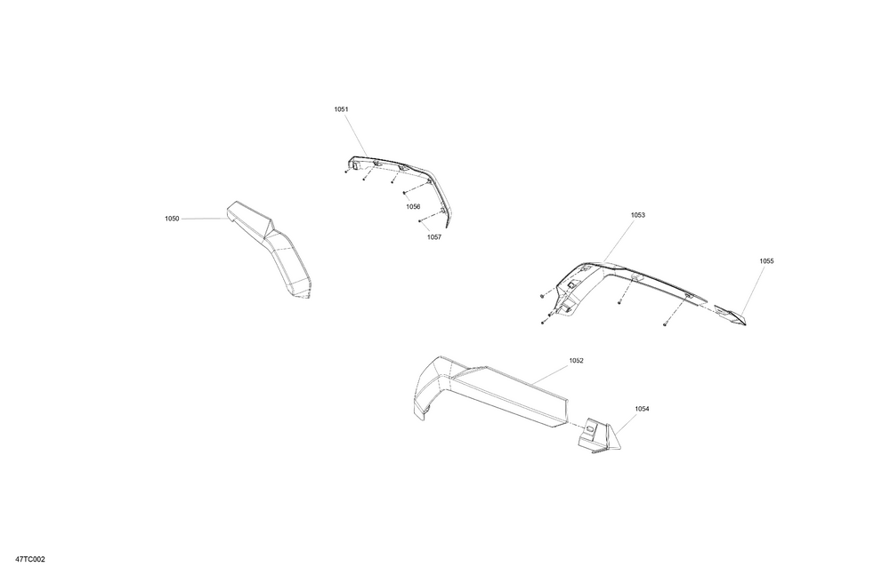 Can-Am LH Rear mud guard and cap outlander G2