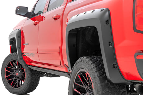 Pocket Fender Flares 6 Foot 7 Inch & 8 Foot Bed Chevy Silverado 1500 (14-18)/Silverado 2500 HD (15-19) Rough Country