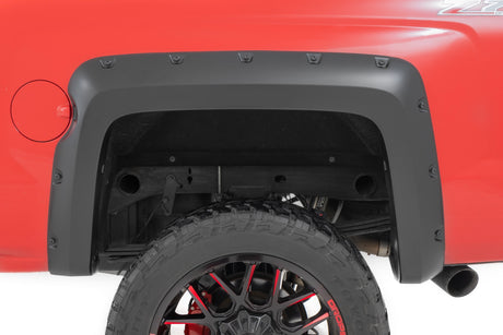 Pocket Fender Flares 6 Foot 7 Inch & 8 Foot Bed GBA Black Chevy Silverado 1500 (14-18)/ 2500HD (15-19) Rough Country