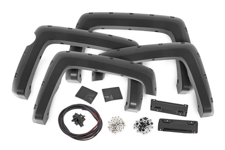 Pocket Fender Flares 5 Foot 9 Inch Bed GBA Black Chevy Silverado 1500 (14-18 & Classic) Rough Country