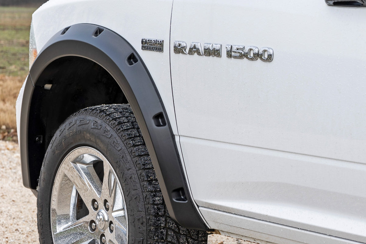 Pocket Fender Flares PX8 Black Crystal Ram 1500 2WD/4WD (2009-2018 & Classic) Rough Country