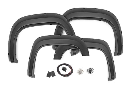Pocket Fender Flares 5 Foot 9 Inch Bed GBA Black GMC Sierra 1500 2WD/4WD (07-13) Rough Country