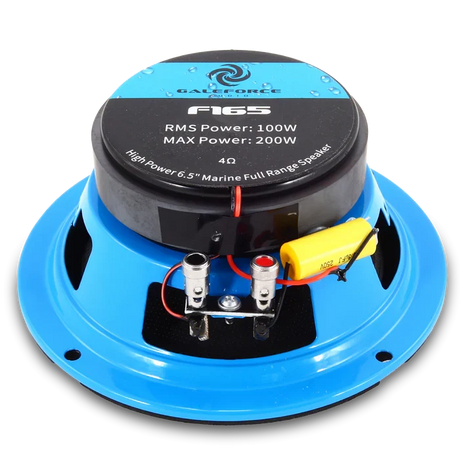 Galeforce F1-65 6.5" 100W RMS Marine Midrange Speakers w/ Bullet Tweeter (Pair) Galeforce Audio