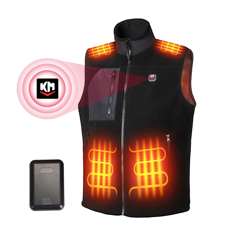 Heated Vest by Voice and APP Temp Control with Battery Pack