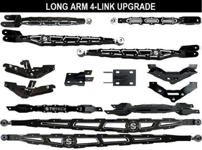 10" to 14" F450 LONG ARM 4-Link Lift Upgrade for 2023 to 2026 Super Duty Stryker Off Road Design
