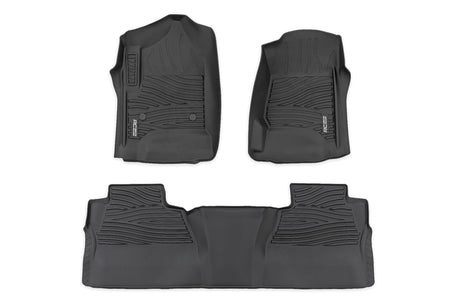 Flex-Fit Floor Mats FR & RR FR Bucket Crew Silverado/Sierra 1500/2500HD/3500HD 2WD/4WD Rough Country