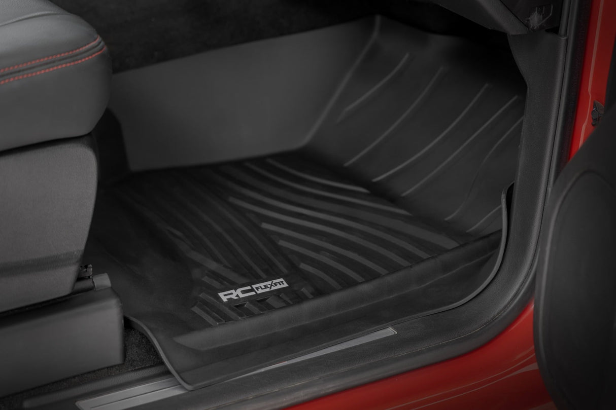 Flex-Fit Floor Mats Front Silverado/Sierra 1500/2500HD/3500HD (14-19 & Classic) Rough Country