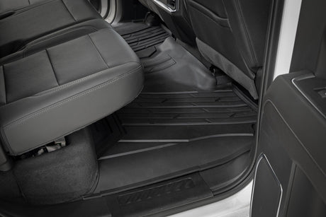 Flex-Fit Floor Mats FR & RR FR Bucket Crew Silverado/Sierra 1500/2500HD/3500HD (19-26) Rough Country