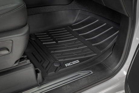 Flex-Fit Floor Mats FR & RR FR Bucket Crew Silverado/Sierra 1500/2500HD/3500HD (19-26) Rough Country
