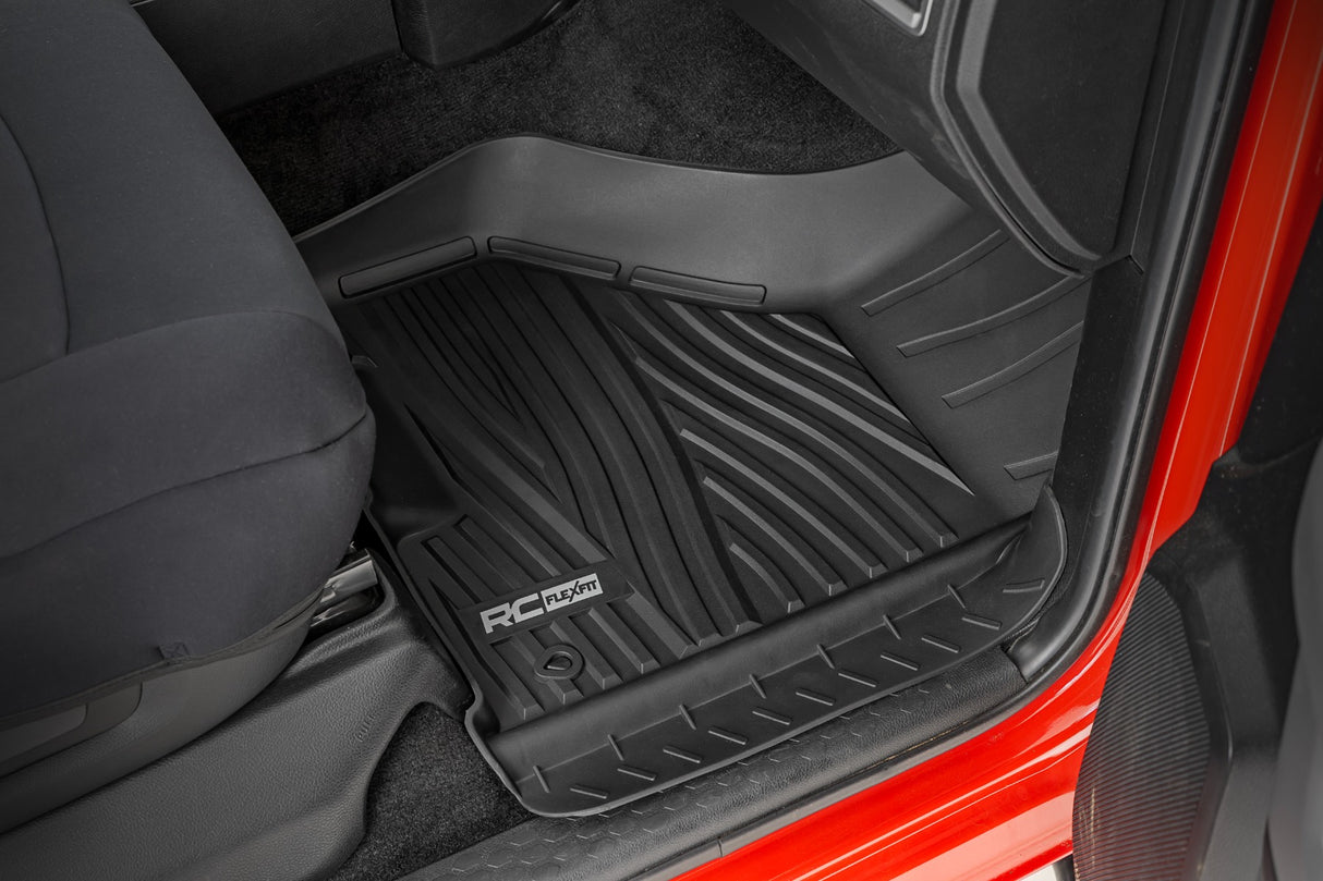 Flex-Fit Floor Mats FR & RR Crew Cab Ram 1500 2WD/4WD (2012-2018 & Classic) Rough Country