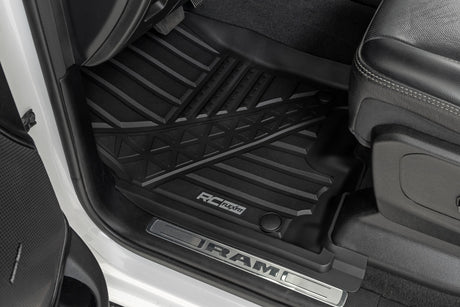 Flex-Fit Floor Mats FR & RR Crew Ram 1500 (19-24)/1500 TRX (21-24) Rough Country