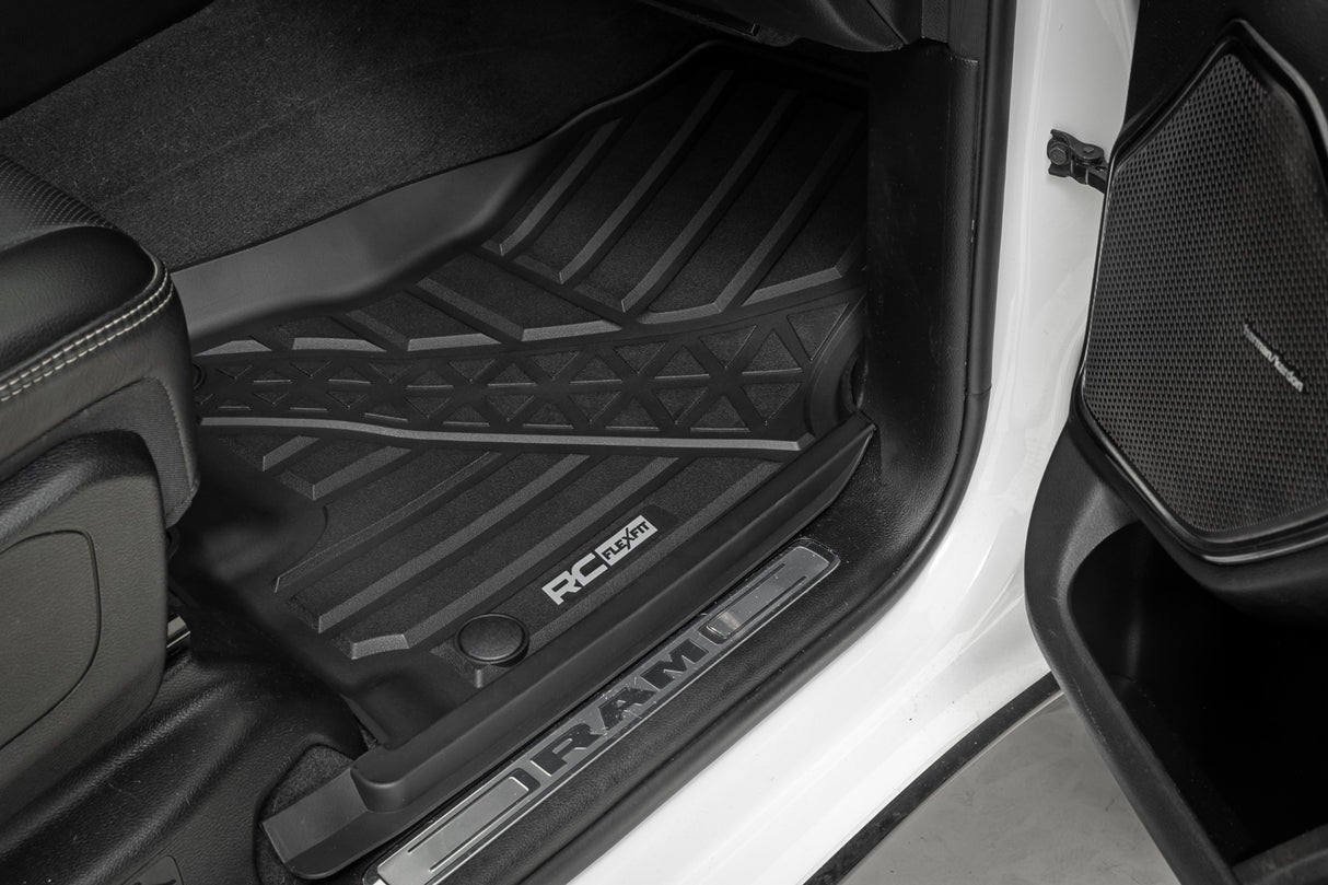 Flex-Fit Floor Mats Front Crew Ram 1500 (19-24)/1500 TRX (21-24) Rough Country