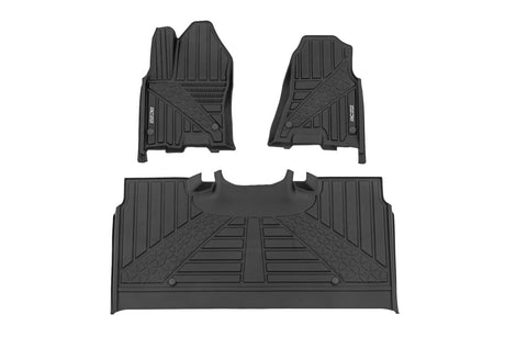 Flex-Fit Floor Mats FR & RR Crew Ram 1500 2WD/4WD (2025-2026) Rough Country