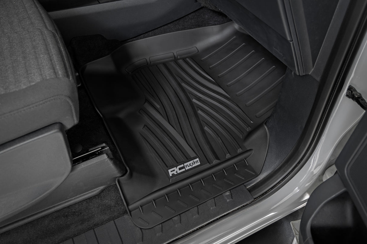 Flex-Fit Floor Mats FR & RR Ford F-150 (15-26)/F-150 Lightning (22-26)/Raptor (17-25) Rough Country