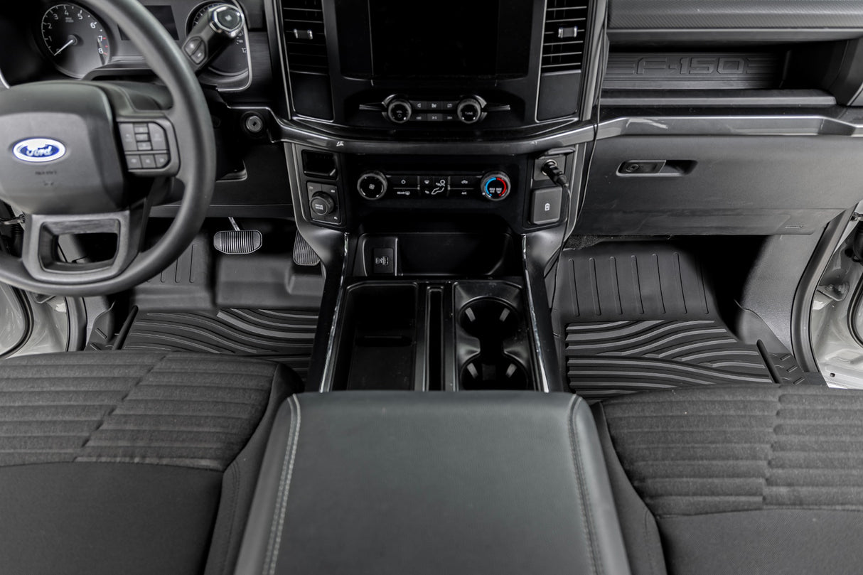 Flex-Fit Floor Mats FR & RR Ford F-150 (15-26)/F-150 Lightning (22-26)/Raptor (17-25) Rough Country