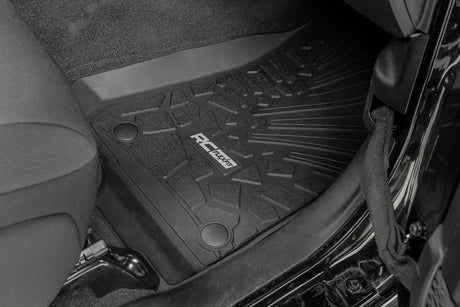 Flex Fit Floor Mats FR 4 Door Jeep Wrangler Unlimited 4WD (2018-2026) Rough Country