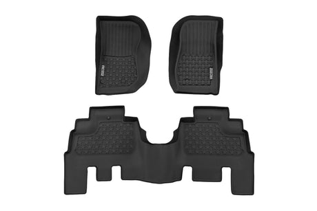Floor Mats FR & RR 4 Door Jeep Wrangler Unlimited 4WD (2014-2018) Rough Country