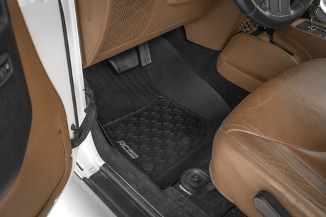 Floor Mats FR & RR 4 Door Jeep Wrangler Unlimited 4WD (2014-2018) Rough Country