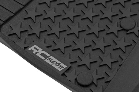 Floor Mats FR & RR 4 Door Jeep Wrangler Unlimited 4WD (2014-2018) Rough Country