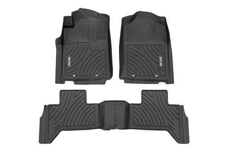 Flex-Fit Floor Mats Front and Rear Toyota Tacoma 2WD/4WD (2012-2015) Rough Country