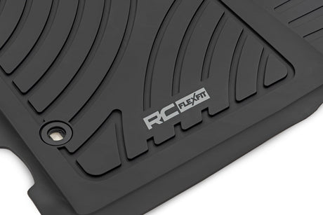 Flex-Fit Floor Mats Front and Rear Toyota Tacoma 2WD/4WD (2012-2015) Rough Country