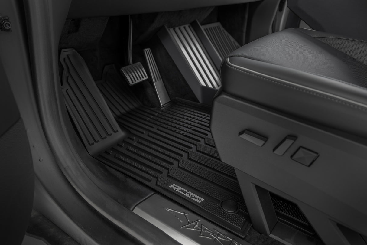 Flex-Fit Floor Mats FR & RR Tesla Cybertruck 4WD (2024-2026) Rough Country