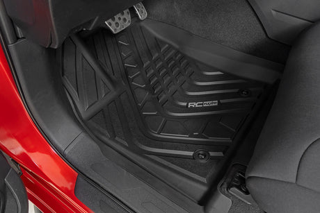 Flex-Fit Floor Mats FR & RR CrewMax Toyota Tundra 2WD/4WD (2022-2026) Rough Country