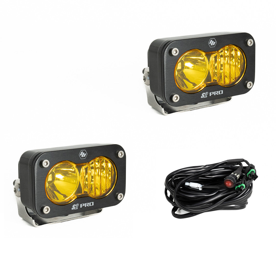 Baja Designs S2 Pro Black LED Auxiliary Light Pod Pair Baja Designs