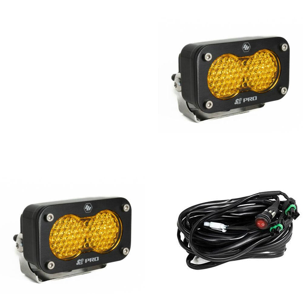 Baja Designs S2 Pro Black LED Auxiliary Light Pod Pair Baja Designs