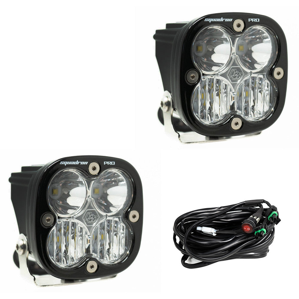 Baja Designs Squadron Pro Black LED Auxiliary Light Pod Pair Baja Designs