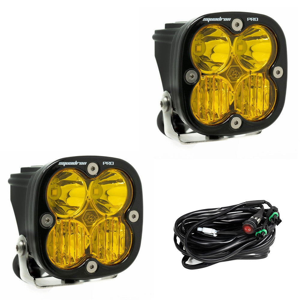 Baja Designs Squadron Pro Black LED Auxiliary Light Pod Pair Baja Designs