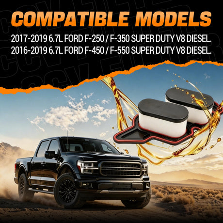 Trucktok 2016-2019 6.7L Ford Powerstroke CCV Filter Replaces FL2077 TruckTok
