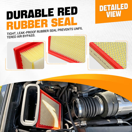Trucktok 2017-2019 6.6L Silverado Sierra Duramax Air Filter Replaces A3231C A3257C TruckTok