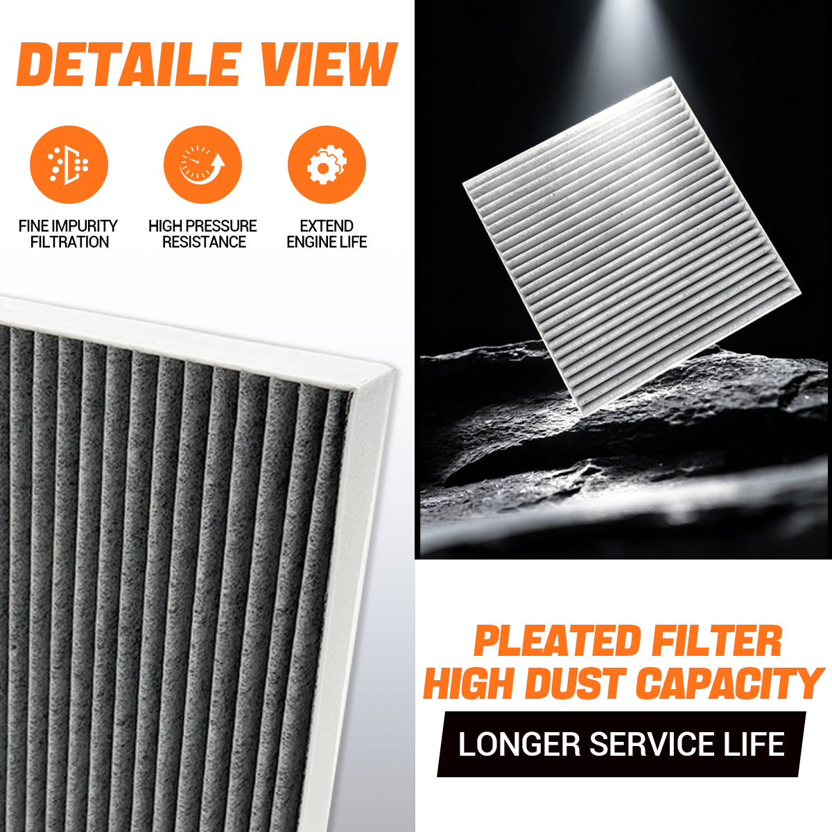 Trucktok 2014-2019 Silverado Sierra Cabin Air Filter Replaces CP809 23281440 TruckTok