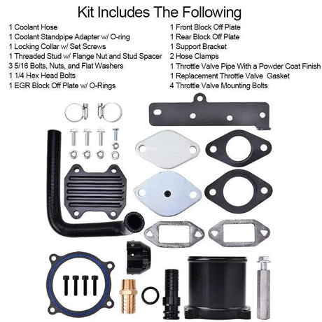 EGR Delete Kit For 2013-2018 Dodge Ram 2500/3500 6.7L Cummins Diesel Plate Cooler & Throttle Valve
