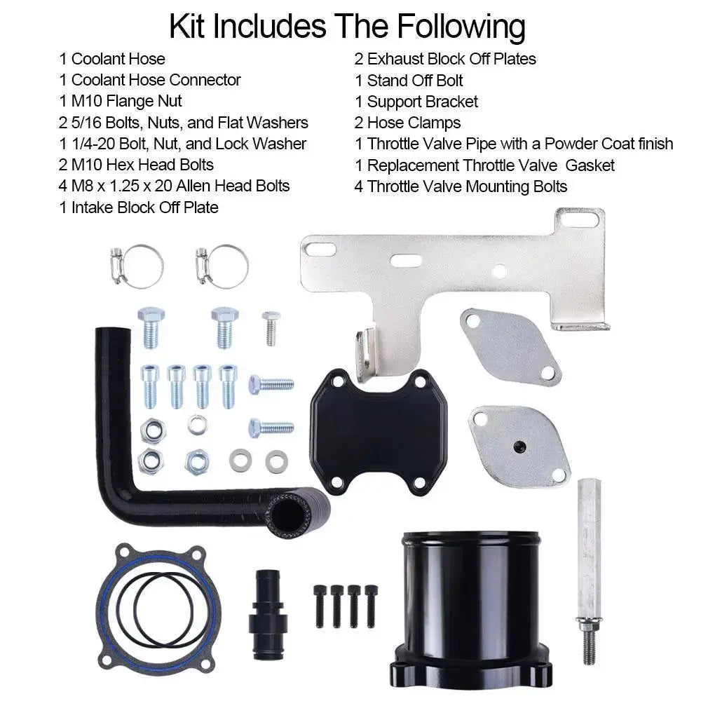 For 2010-2014 6.7L Dodge Ram Cummins EGR Throttle Valve Cooler Delete Kit