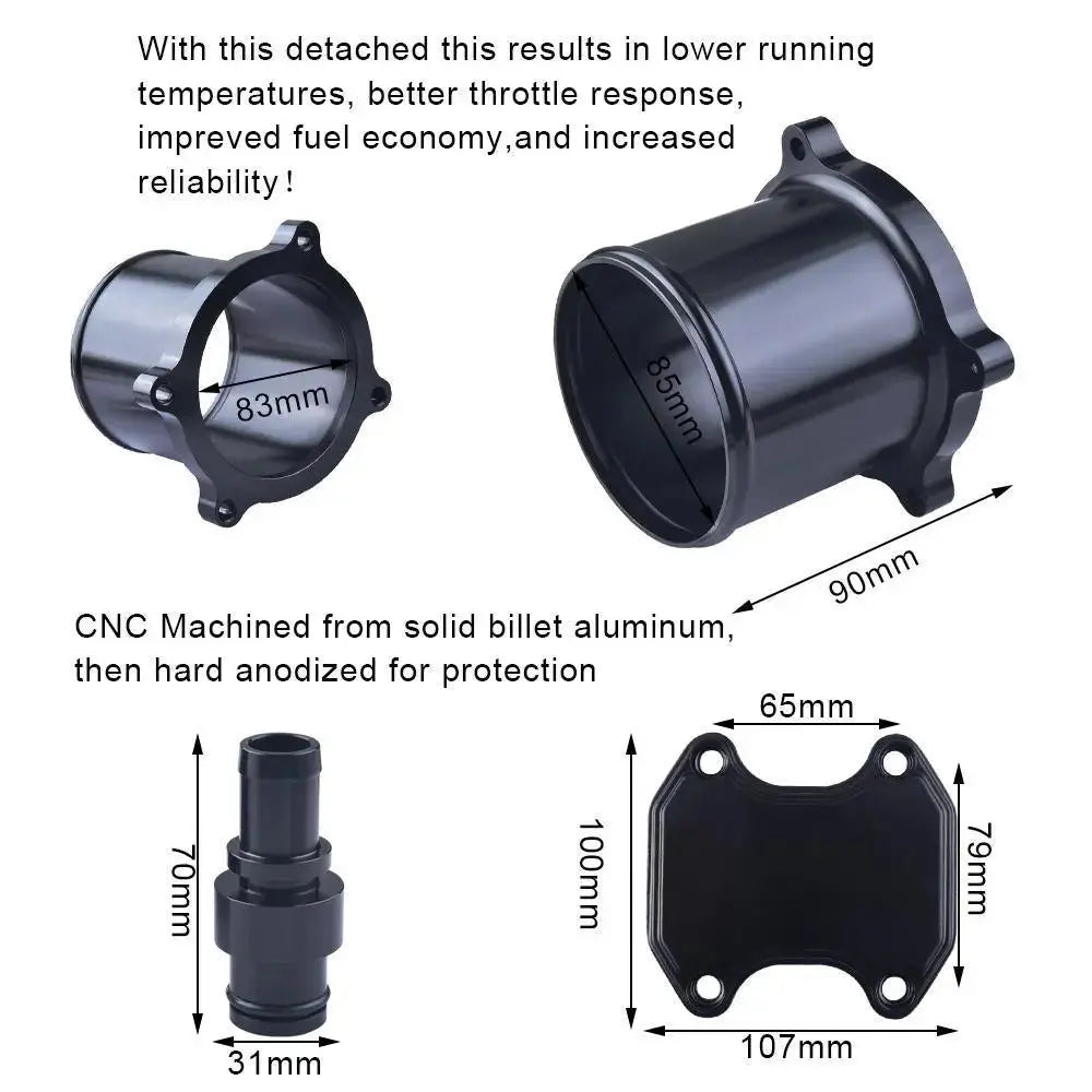 For 2010-2014 6.7L Dodge Ram Cummins EGR Throttle Valve Cooler Delete Kit