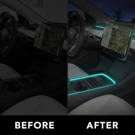 For Tesla 2021 Model 3/Y Neon Light Tubes Center Console RGB Interior LED Strip Lights Flashark