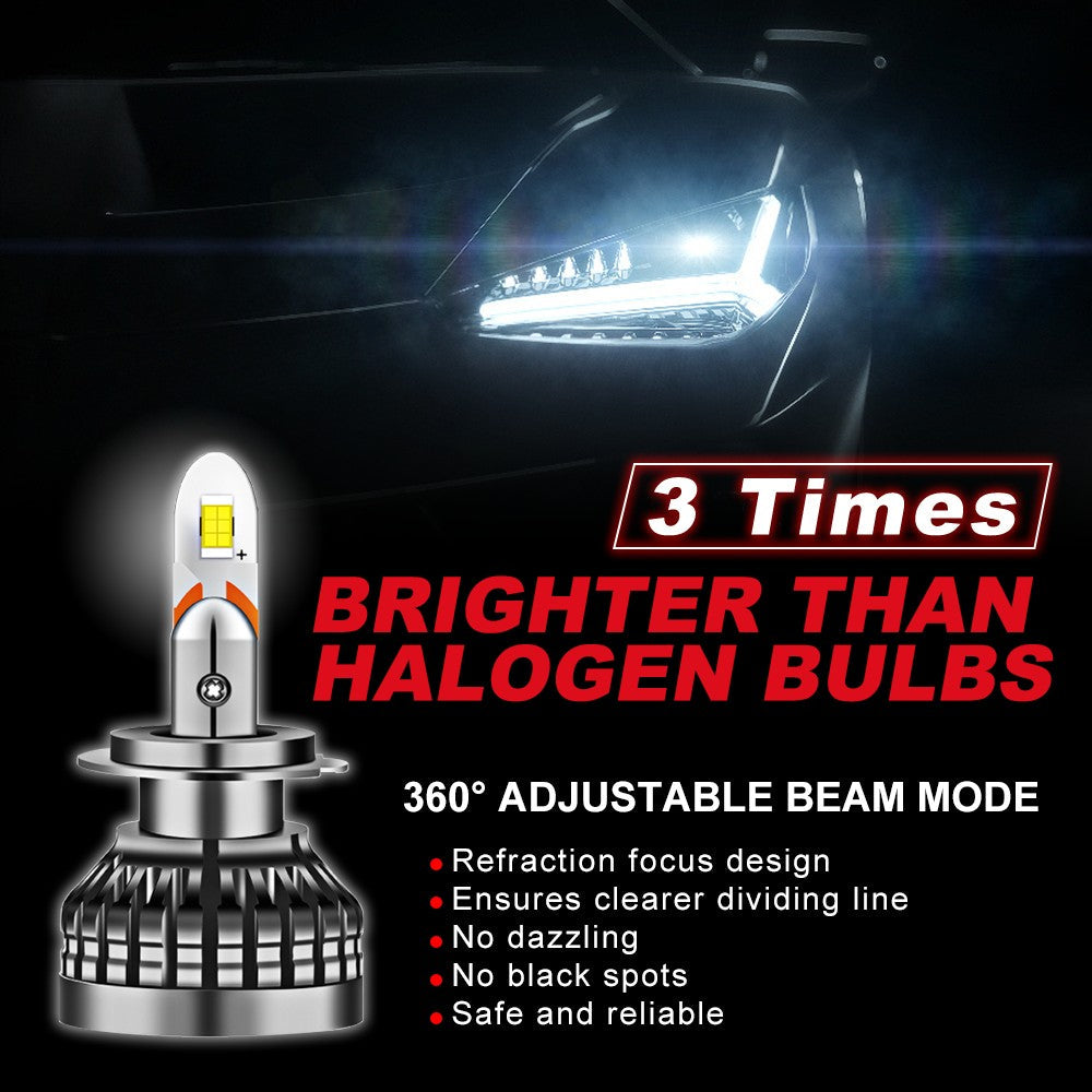9005/HB3 H4 H7 H11 H13 LED Headlight Bulbs 80W 6400LM 6000K 2 Bulbs Flashark