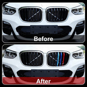 M-Colored Stripe Grille Insert Trims Compatible with BMW 11-20 X3 X4 Flashark